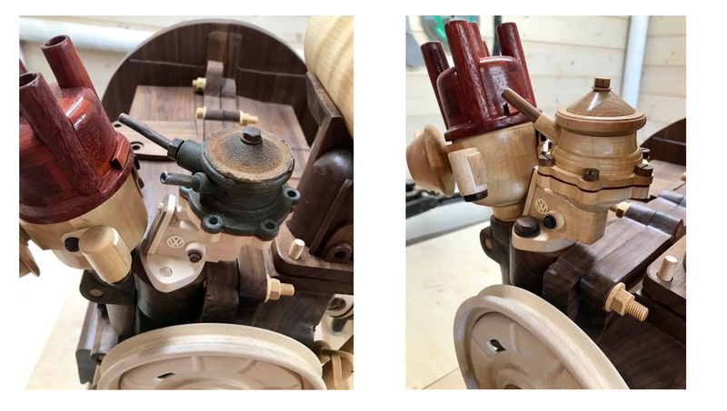 Illustration for article titled This Hand-Carved Wooden Volkswagen Engine Is a Thing of Strange and Staggering Beauty